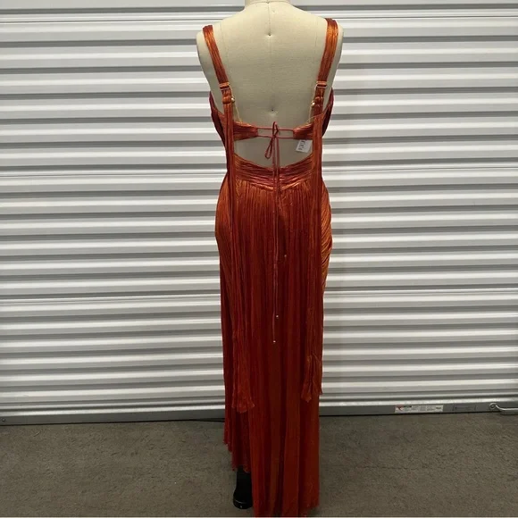 Maria Lucia Hohan Margaux Maxi in Orange US 6 NWT - Picture 6 of 9